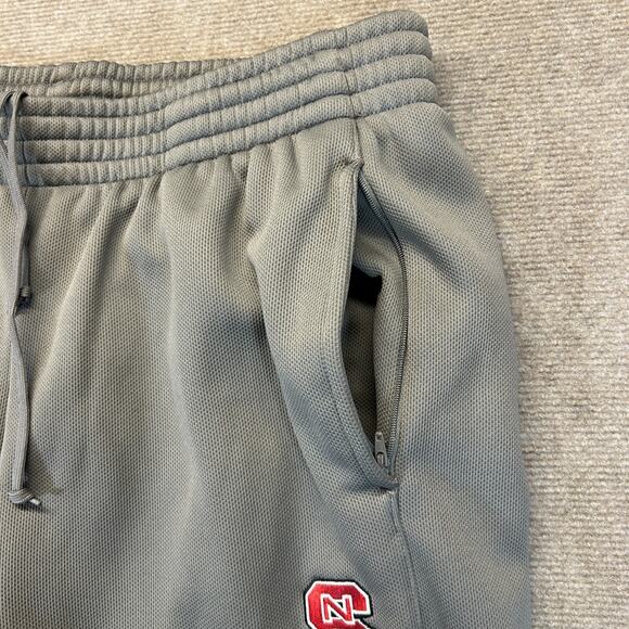NC State Wolfpack Sweatpants Mens 2XL Gray Adidas ClimaWarm Ankle Zip Warmup 33" - Picture 5 of 10